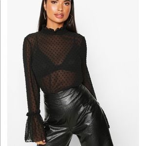 Boohoo polka dot top